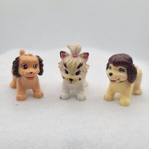 Mattel Polly Pocket Dazzlin Pet Show Divine Dogs Lot of Miniature 1" Dog Figures